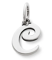 James Avery Sterling Silver Script Initial Bracelet or Necklace Charm