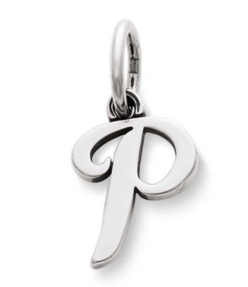 James Avery Sterling Silver Script Initial Bracelet or Necklace Charm