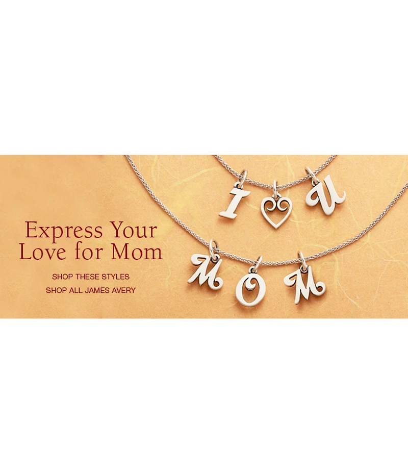 James Avery Sterling Silver Script Initial Bracelet or Necklace Charm