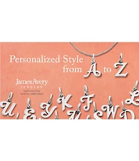 James Avery Sterling Silver Script Initial Bracelet or Necklace Charm