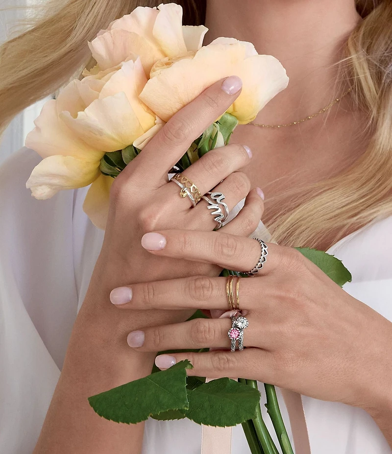James Avery Sterling Silver Script Initial Ring