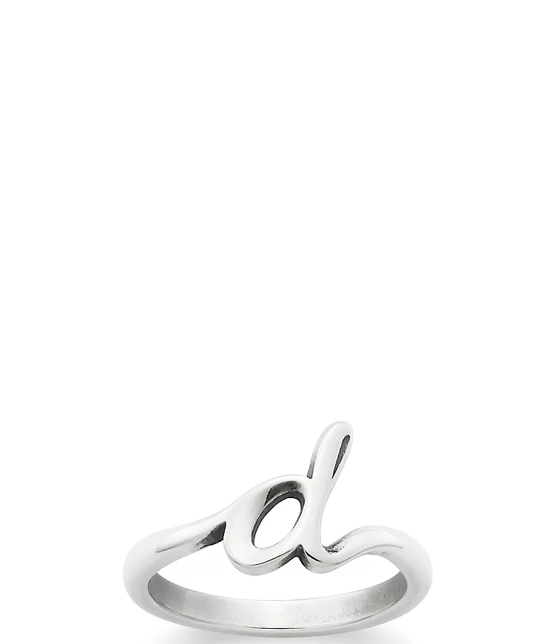 James Avery Sterling Silver Script Initial Ring