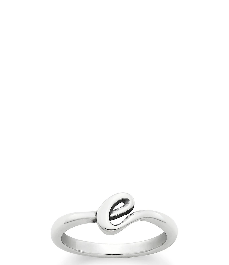 James Avery Sterling Silver Script Initial Ring