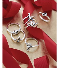 James Avery Sterling Silver Script Initial Ring