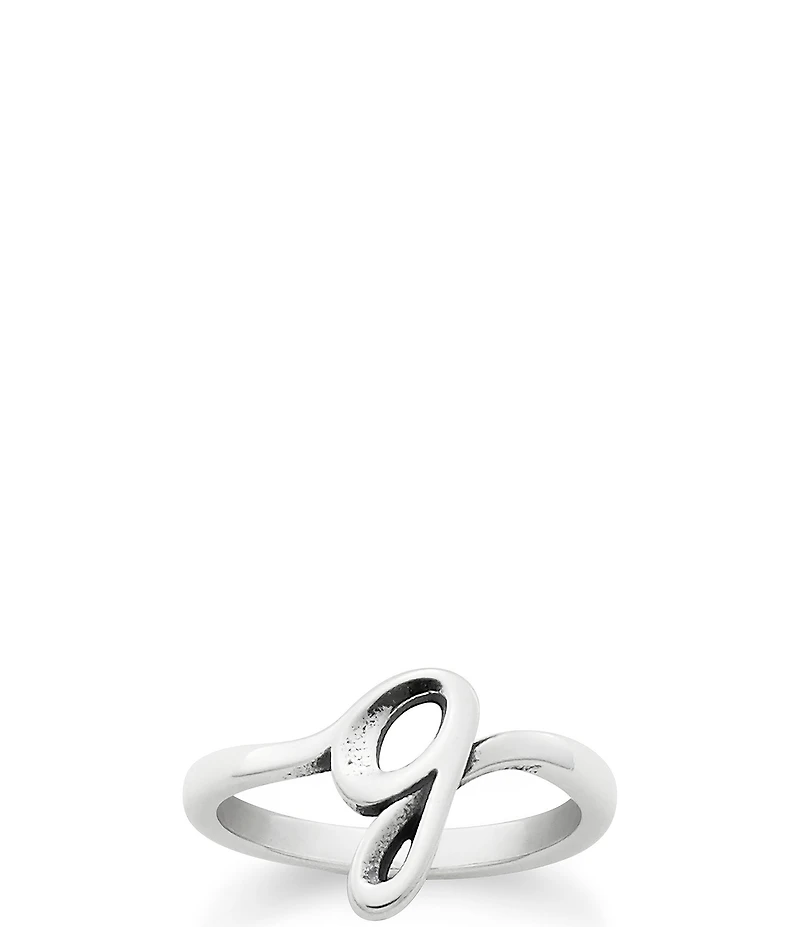 James Avery Sterling Silver Script Initial Ring