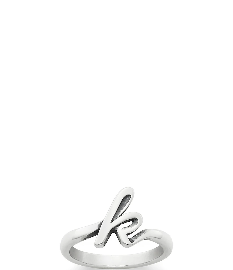 James Avery Sterling Silver Script Initial Ring
