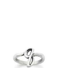 James Avery Sterling Silver Script Initial Ring