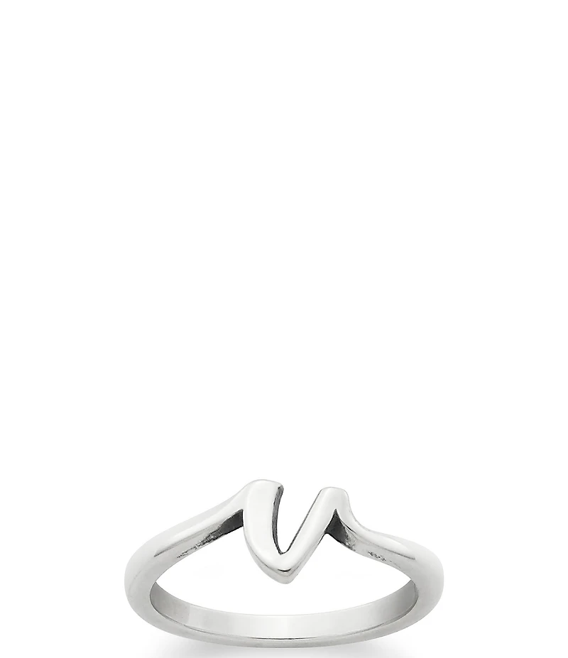 James Avery Sterling Silver Script Initial Ring