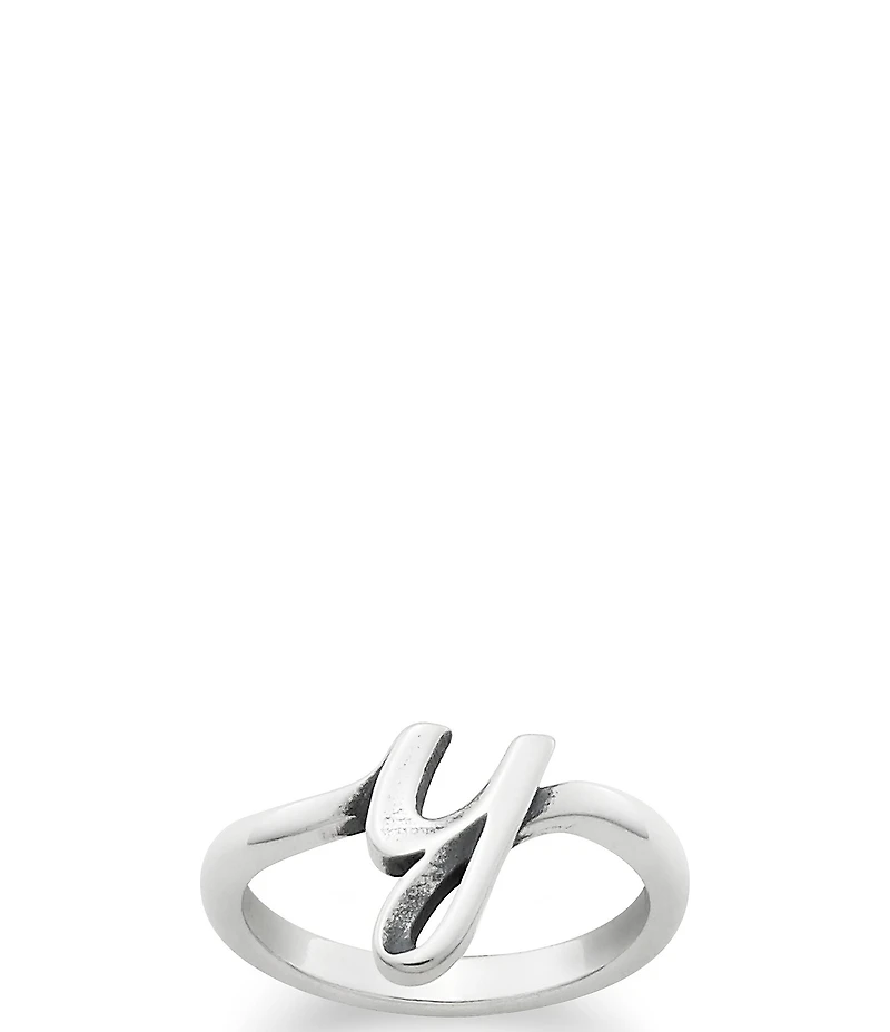 James Avery Sterling Silver Script Initial Ring