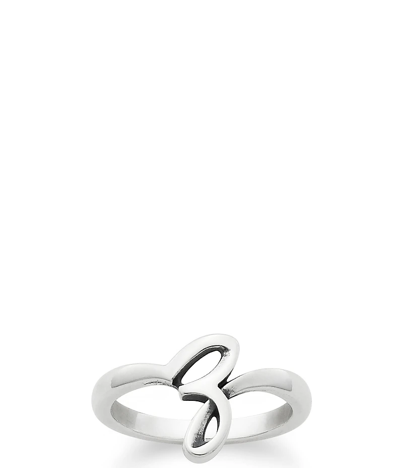 James Avery Sterling Silver Script Initial Ring