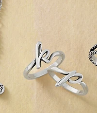 James Avery Sterling Silver Script Initial Ring