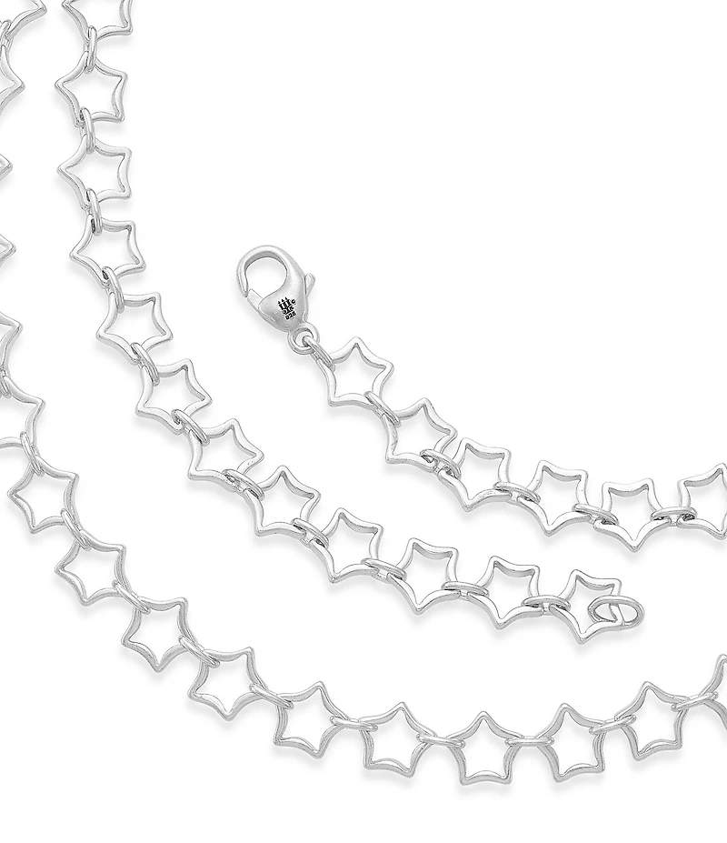 James Avery Sterling Silver Star Chain Necklace