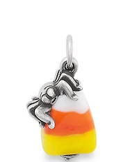 James Avery Sterling Silver Sweet and Spooky Halloween Art Glass Charm