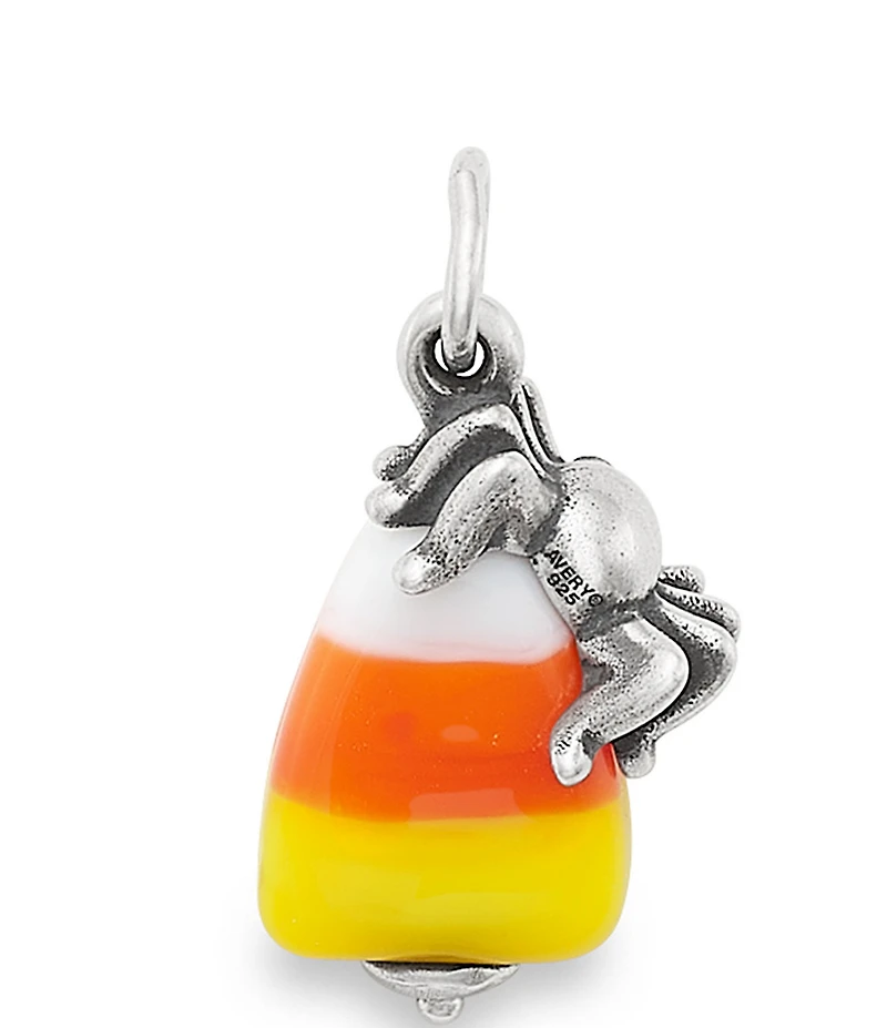 James Avery Sterling Silver Sweet and Spooky Halloween Art Glass Charm