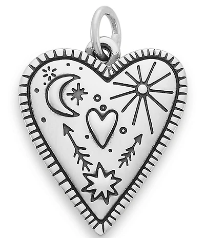 James Avery Sterling Silver Western Sky Heart Charm