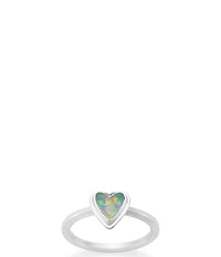 James Avery Sweetheart Green Opal Heart Doublet Ring