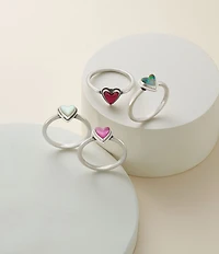 James Avery Sweetheart Green Opal Heart Doublet Ring