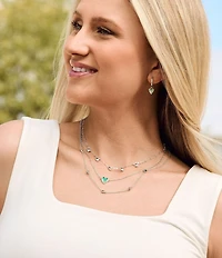 James Avery Sweetheart Green Opal Doublet Short Pendant Necklace