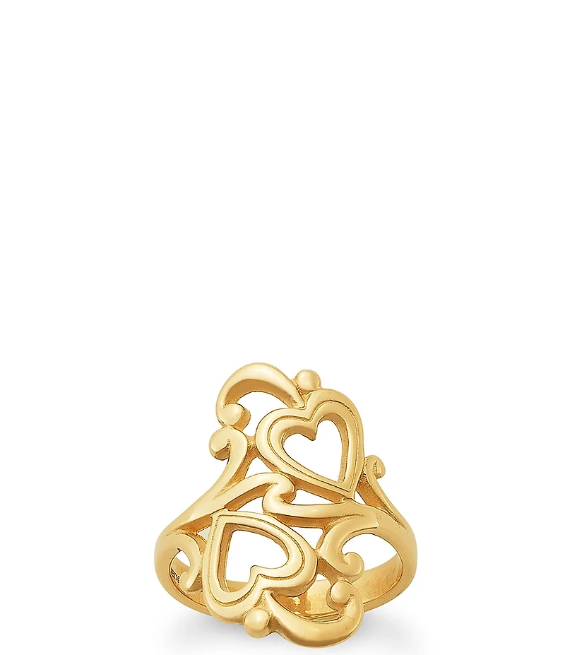 James Avery Swirls and Scrolls Hearts Statement Ring