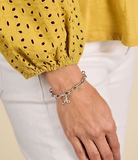 James Avery Textured Oval Charm Chain Bracelet