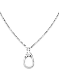 James Avery Traced Sterling Silver Heart Changeable Charm Holder Necklace