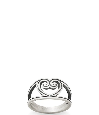 James Avery Traced Lines Heart Band Ring