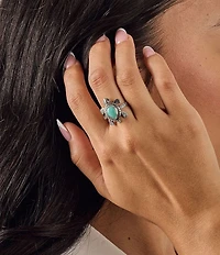 James Avery Turtle Gemstone Ring