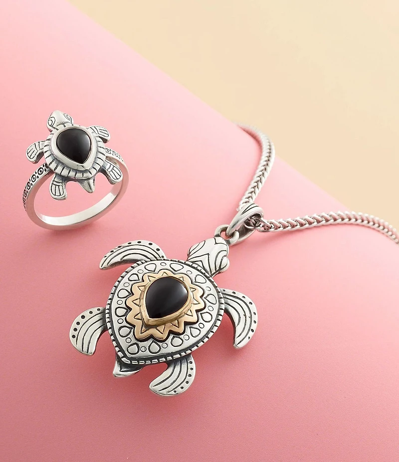 James Avery Turtle Gemstone Ring