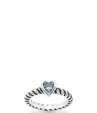 James Avery Gemstone Twisted Wire Heart Ring
