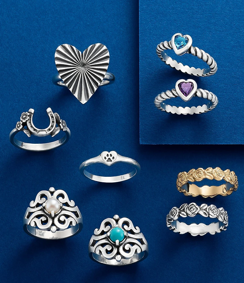 James Avery Gemstone Twisted Wire Heart Ring