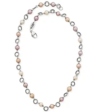 James Avery Twisted Wire Link Necklace with Cultured Pearls