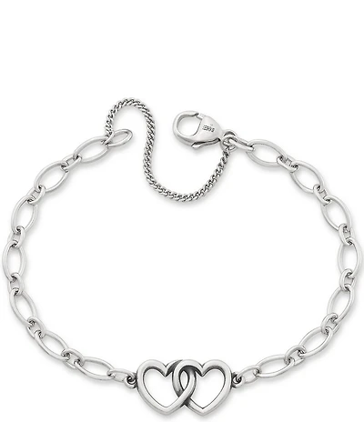James Avery Two Hearts Together Charm Chain Bracelet