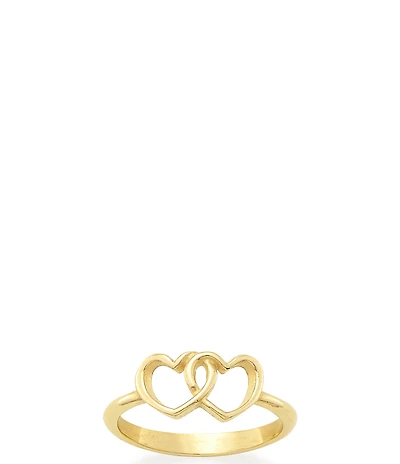 James Avery 14K Two Hearts Together Ring
