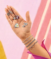 James Avery Two Tone Shining Heart Charm