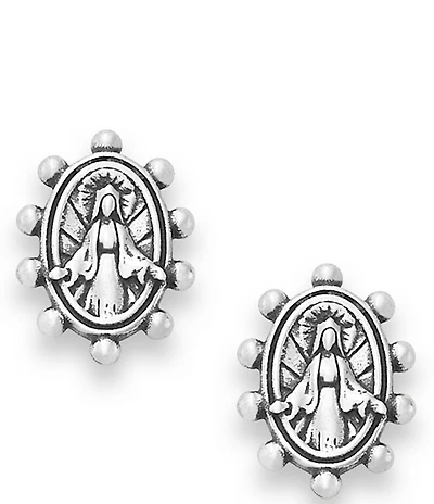 James Avery Virgin Mary Sterling Silver Stud Earrings