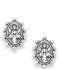 James Avery Virgin Mary Sterling Silver Stud Earrings