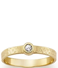 James Avery Birthstone 14K Hammered Ring