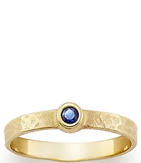 James Avery Birthstone 14K Hammered Ring