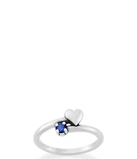 James Avery Wrapped in Love Heart And Gemstone Band Ring