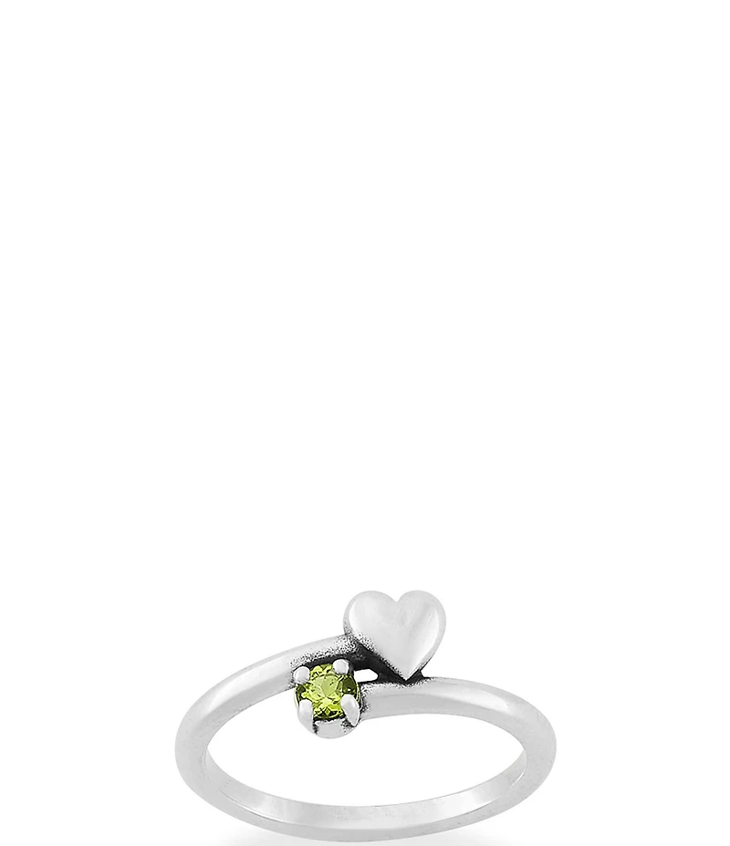 James Avery Wrapped in Love Heart And Gemstone Band Ring