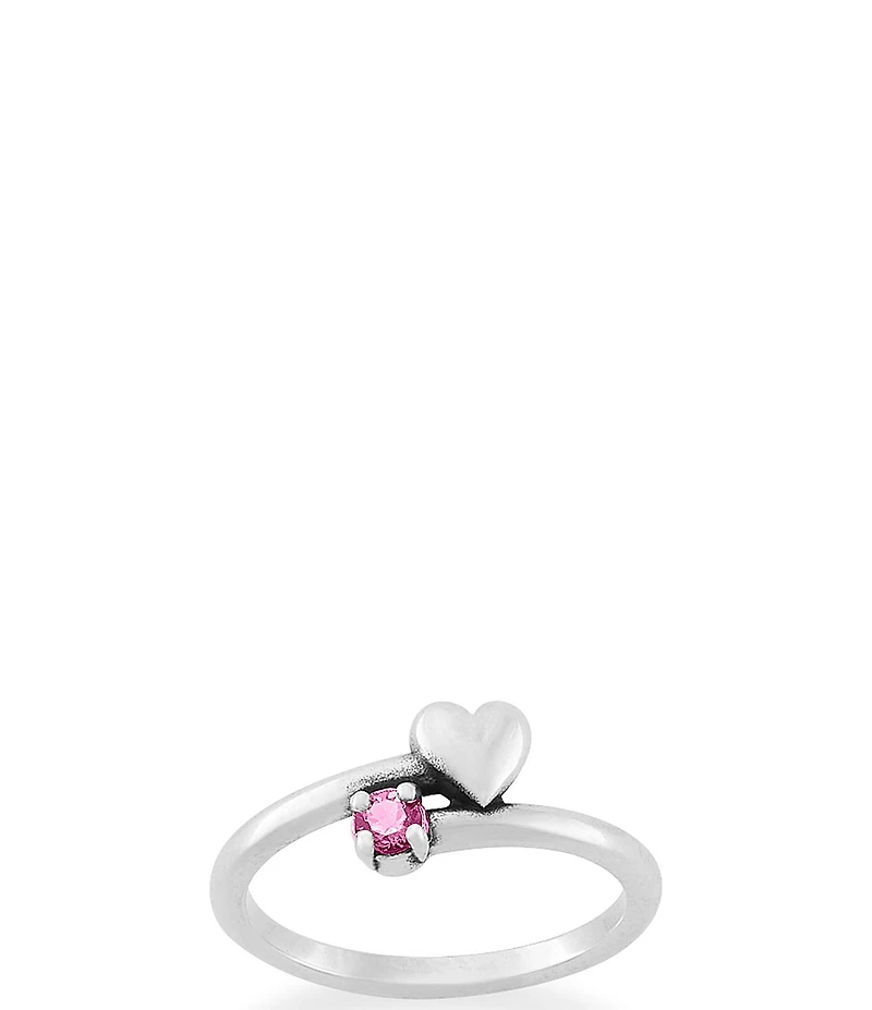 James Avery Wrapped in Love Heart And Gemstone Band Ring