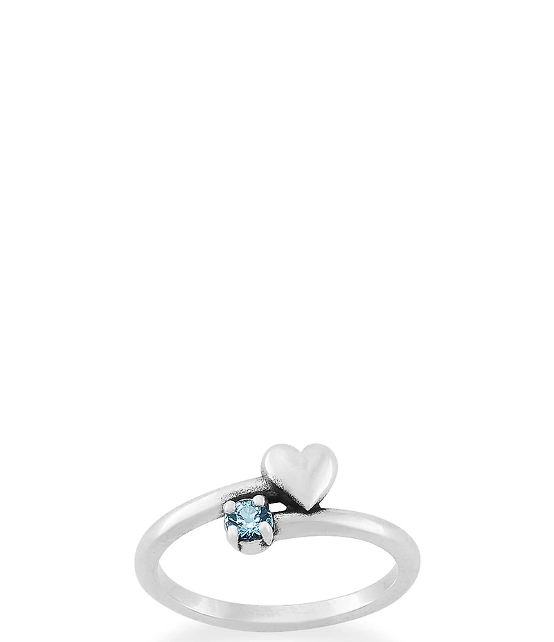 James Avery Wrapped in Love Heart And Gemstone Band Ring