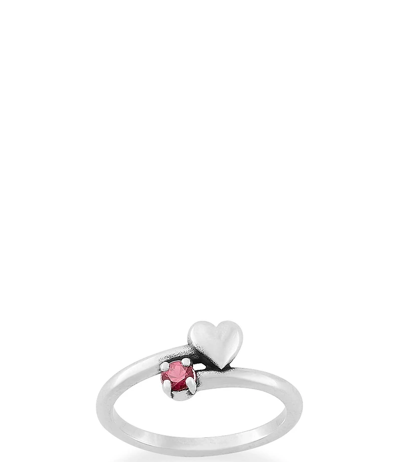 James Avery Wrapped in Love Heart And Gemstone Band Ring