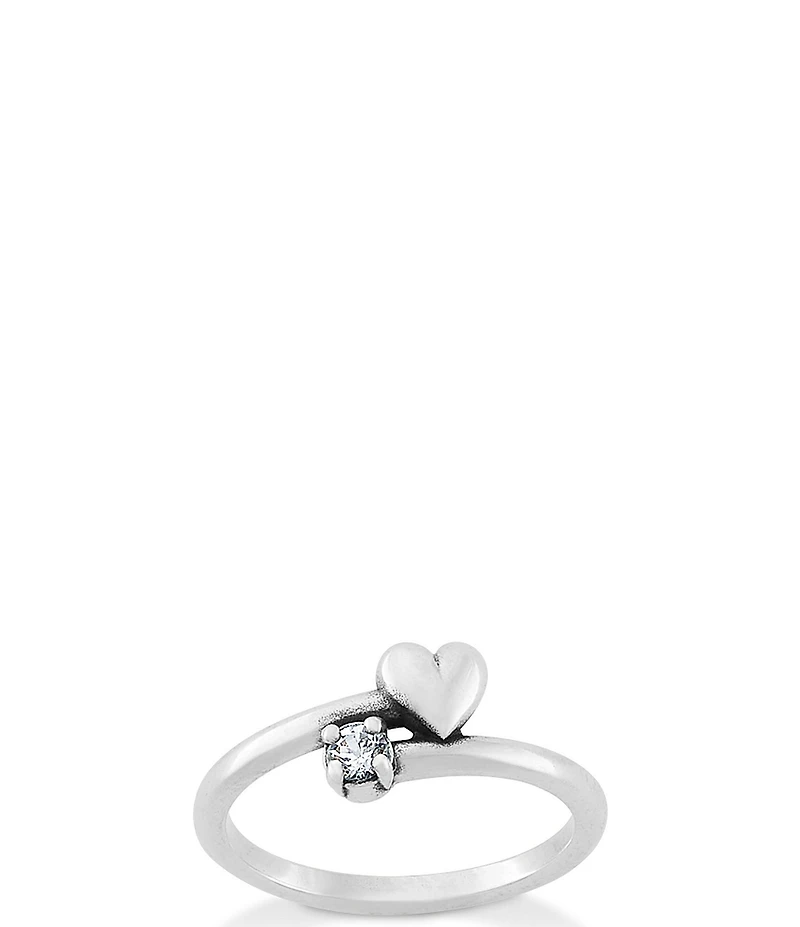James Avery Wrapped in Love Heart And Gemstone Band Ring