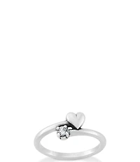 James Avery Wrapped in Love Heart And Gemstone Band Ring