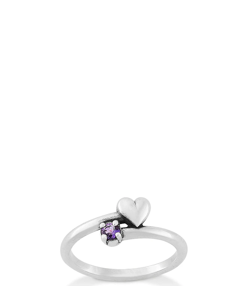 James Avery Wrapped in Love Heart And Gemstone Band Ring