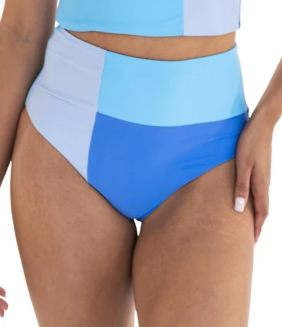 Janela Bay Colorblock Extra High Waist Seamless Swim Bottoms