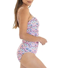 Janela Bay Mango Blossom Squre Neck One Piece Swimsuit
