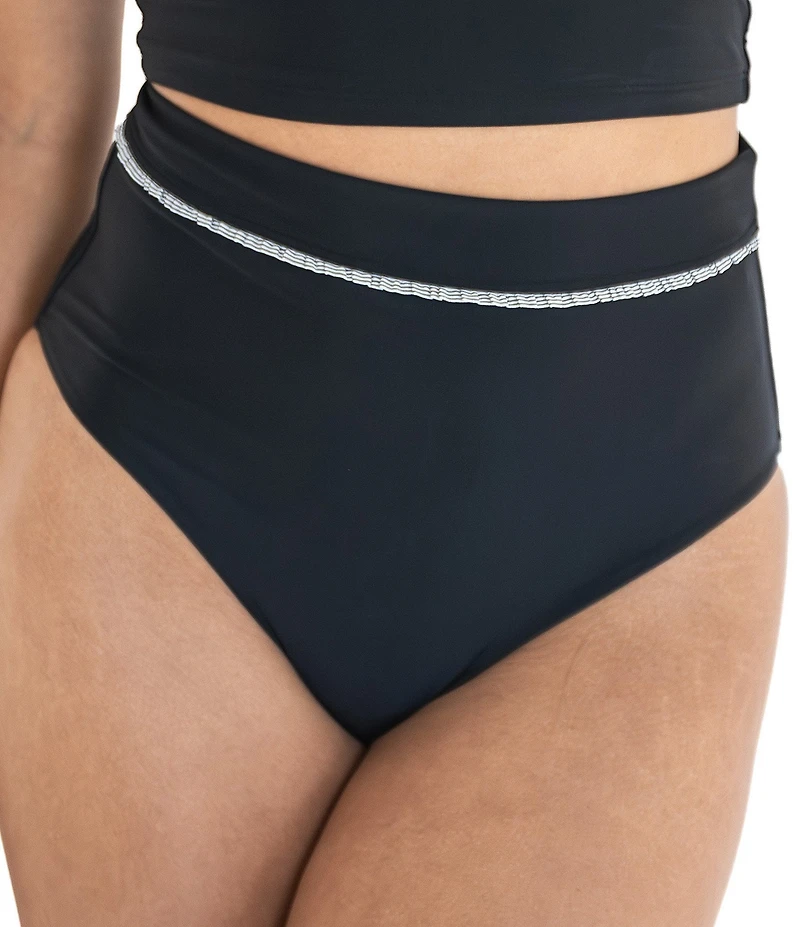 Janela Bay Mini Ruffle Trim High Waist Swim Bottoms