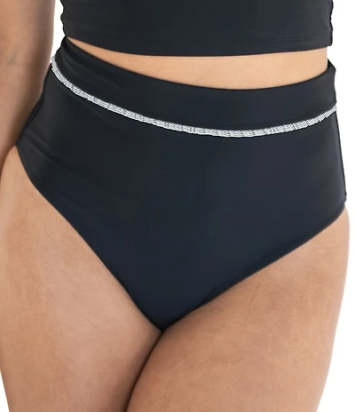 Janela Bay Mini Ruffle Trim High Waist Swim Bottoms